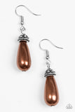 Making The World Jealous Brown Paparazzi Earrings All Eyes On U 