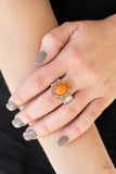 Colorfully Rustic Orange Paparazzi Ring