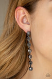 Dazzling Debonair Black Paparazzi Earrings