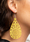 Seaside Sunsets Yellow  Paparazzi Earrings All Eyes On U Jewelry 