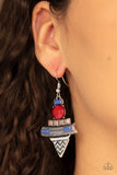 Tribal Terrain Multicolor Paparazzi Earrings All Eyes On U