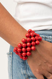 Tiki Tropicana Red Paparazzi Bracelet