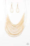 Catwalk Queen Gold Paparazzi Necklace All Eyes On U