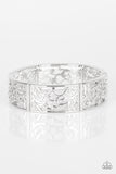 Yours and VINE White Paparazzi Bracelets All Eyes On U Jewelry