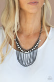 Flaunt Your Fringe Black Paparazzi Necklace All Eyes On U Jewelry 