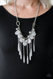 Roaring Riviera Silver Paparazzi Necklace All Eyes On U