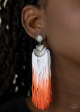 Dip It Up Orange Paparazzi Earrings All Eyes On U Jewelry 
