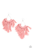 Wanna Piece Of MACRAME? Pink Paparazzi Earrings All Eyes On U Jewelry