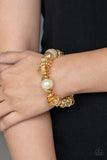 Uptown Tease Gold Paparazzi Bracelet