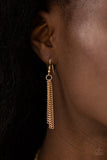 Way To Make An Entrance Gold Paparazzi Earrings