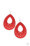 Belize Beauty Red Paparazzi Earrings All Eyes On U Jewelry 