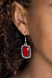 Downtown Dapper Red Paparazzi Earrings