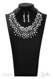 The Leanne White Rhinestone Paparazzi Necklace