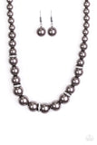 You Had Me At Pearls Black Paparazzi Necklace All Eyes On U