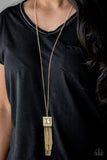 Shimmer Sensei Gold Paparazzi Necklace All Eyes On U