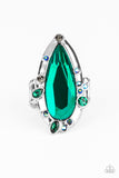 Sparkle Smitten Green Paparazzi Ring All Eyes On U