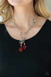 Lay Down Your CHARMS Red Paparazzi Necklace All Eyes On U Jewelry 
