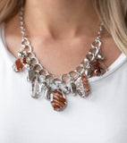 Chroma Drama Brown Paparazzi Necklace