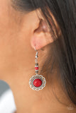 Desert Bliss Red Paparazzi Earrings