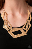 Break The Mold Gold Paparazzi Necklace All Eyes On U