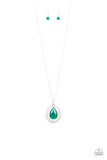 Glow and Tell Green Paparazzi Necklace