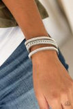 Rollin In Rhinestones Silver Paparazzi Bracelet All Eyes On U Jewelry 