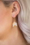 Radically Retro Gold Earrings-Paparazzi