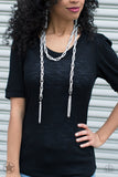 Scarfed for Attention Silver Necklace - Paparazzi Accessories