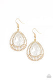All Rise For Her Majesty Gold Paparazzi  Earrings