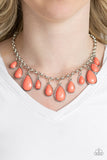 Jaw-Dropping Diva Orange Paparazzi Necklace
