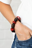 Caribbean Castaway Red  Paparazzi Bracelet All Eyes On U Jewelry 
