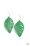 LEAF Em Hanging Green Paparazzi Earrings All Eyes On U Jewelry 