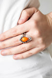 The Bold and the Bead-FUL Orange Paparazzi Ring