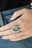 Jaw-Dropping Dazzle  Silver Paparazzi Ring All Eyes On U