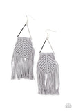 Macrame Jungle Silver Paparazzi Earrings All Eyes On U Jewelry 