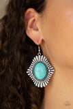 Easy As Pioneer Blue Paparazzi Earrings