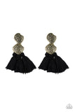 Tenacious Tassel Black Paparazzi Earrings All Eyes On U