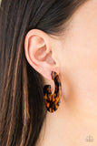 Tropically Torrid Brown Paparazzi Earrings All Eyes On U