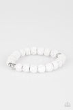 Steady Now White Paparazzi Bracelet