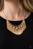 Bragging Rights Gold Paparazzi Necklace All Eyes On U