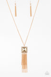 Shimmer Sensei Gold Paparazzi Necklace All Eyes On U