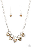 HEART On Your Heels Brown Paparazzi Necklace All Eyes On U Jewelry 