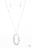 Spotlight Social White Rhinestone Necklace- Paparazzi