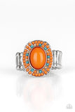 Colorfully Rustic Orange Paparazzi Ring