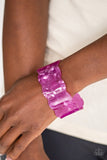 Retro Ruffle Pink Paparazzi Bracelet