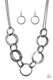 Jump Into The Ring Black Paparazzi Necklace All Eyes On U Jewelry 