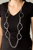 Abstract Artifact Silver Paparazzi Necklace All Eyes On U 
