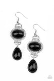 Icy Shimmer Black Paparazzi Earrings