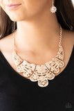 Mess With The Bull Rose Gold Paparazzi Necklace