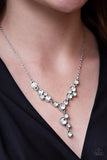 Five Star Startlet White Rhinestone Paparazzi Necklace